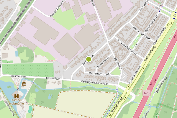 Ambulance-melding op Kasteellaan, Tegelen op 27 juni, kaart-overzicht