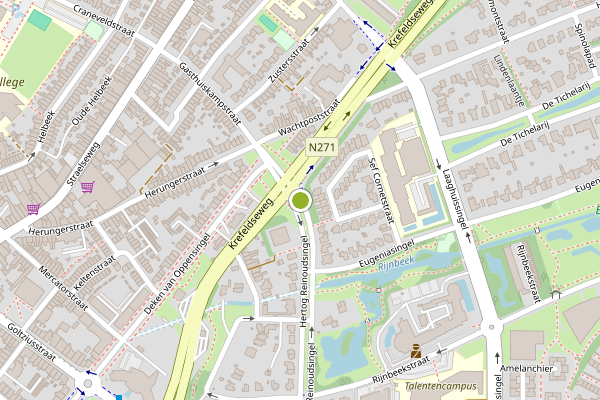 Ambulance-melding op Hertog Reinoudsingel, Venlo op 28 juni, kaart-overzicht