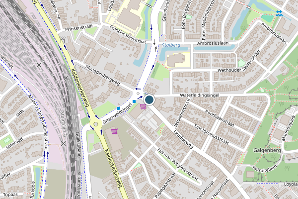 Politie-melding op Maagdenbergplein, Venlo op 28 juni, kaart-overzicht