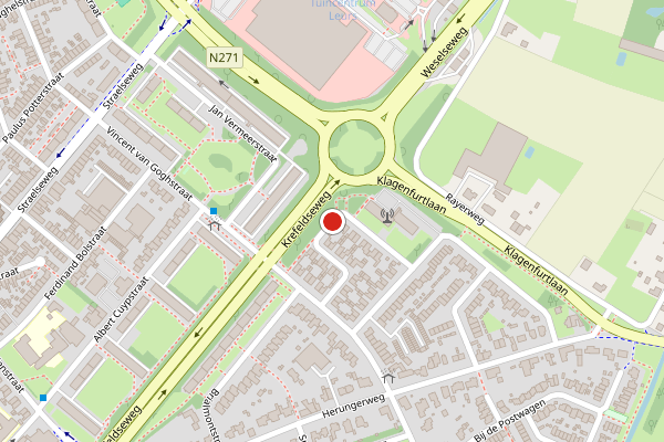 Brandweer-melding op Gerard Jungenstraat, Venlo op 28 juni, kaart-overzicht