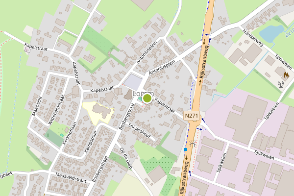 Ambulance-melding op Meulehof, Lomm op 29 juni, kaart-overzicht