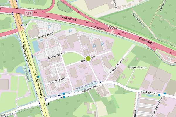 Ambulance-melding op Noorderpoort, Venlo op 29 juni, kaart-overzicht