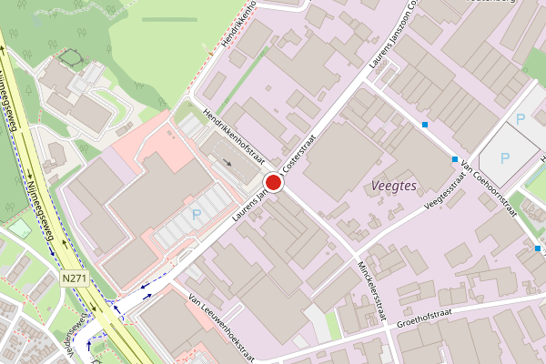 Brandweer-melding op Laurens Janszoon Costerstraat, Venlo op 7 mei, kaart-overzicht