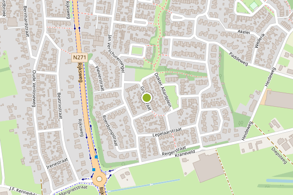 Ambulance-melding op Gruttostraat, Velden op 3 juli, kaart-overzicht