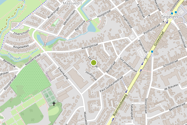 Ambulance-melding op Zandstraat, Venlo op 4 juli, kaart-overzicht