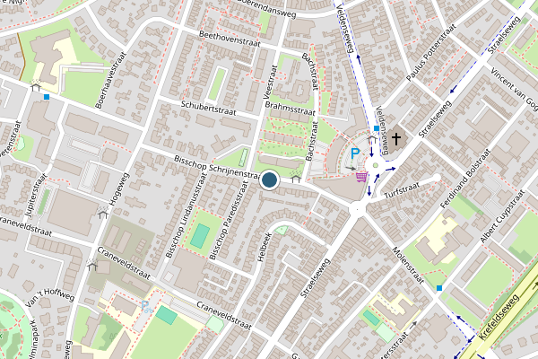 Politie-melding op Bisschop Schrijnenstraat, Venlo op 8 mei, kaart-overzicht
