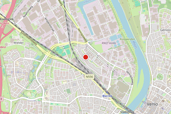 Brandweer-melding op Venlo op 4 juli, kaart-overzicht