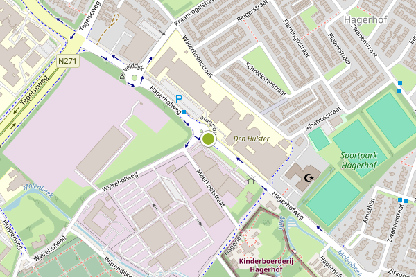 Ambulance-melding op Hagerhofweg, Venlo op 6 juli, kaart-overzicht