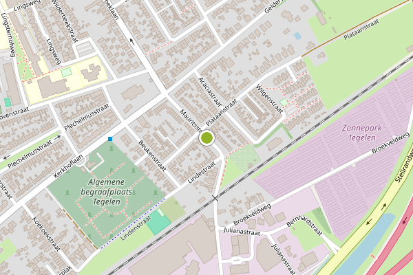 Ambulance-melding op Mauritsstraat, Tegelen op 8 juli, kaart-overzicht