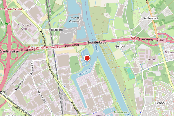 Brandweer-melding op Stadhuis Markt, Venlo op 9 juli, kaart-overzicht
