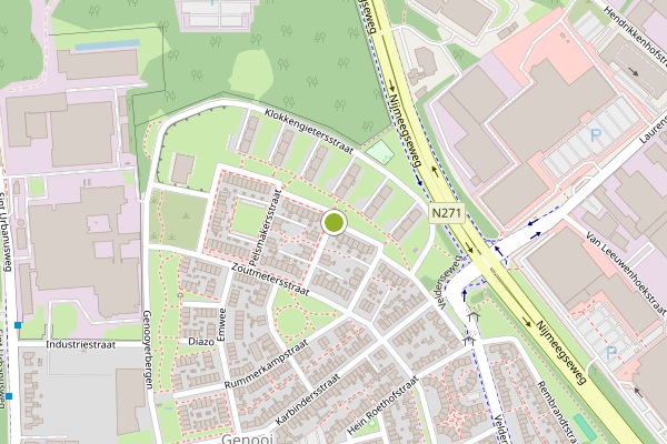 Ambulance-melding op Adelborstenstraat, Venlo op 13 juli, kaart-overzicht