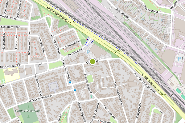 Ambulance-melding op Ottostraat, Venlo op 13 juli, kaart-overzicht