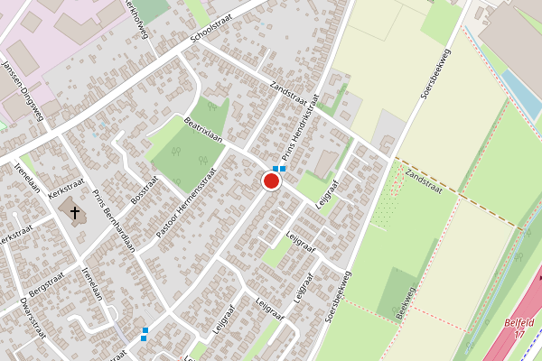 Brandweer-melding op Prins Hendrikstraat, Belfeld op 21 april, kaart-overzicht