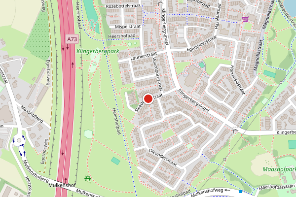 Brandweer-melding op Sleedoornstraat, Venlo op 17 juli, kaart-overzicht