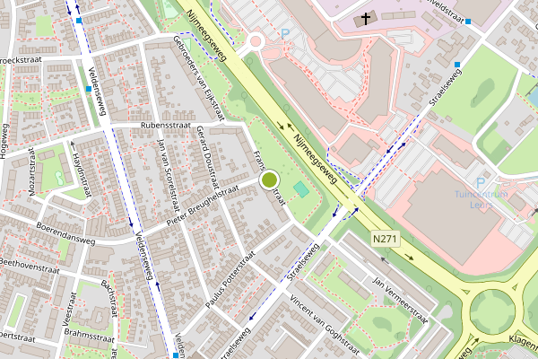 Ambulance-melding op Frans Halsstraat, Venlo op 18 juli, kaart-overzicht