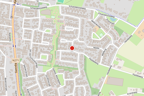 Brandweer-melding op Burgemeester van Deelensingel, Velden op 18 juli, kaart-overzicht