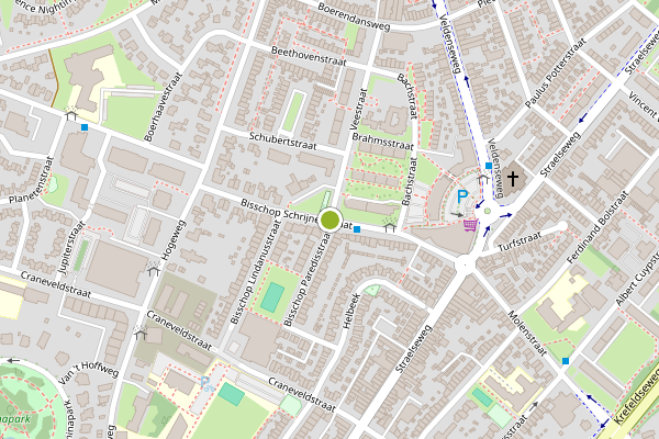 Ambulance-melding op Bisschop Schrijnenstraat, Venlo op 19 juli, kaart-overzicht