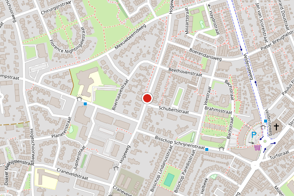 Brandweer-melding op Hogeweg, Venlo op 22 juli, kaart-overzicht