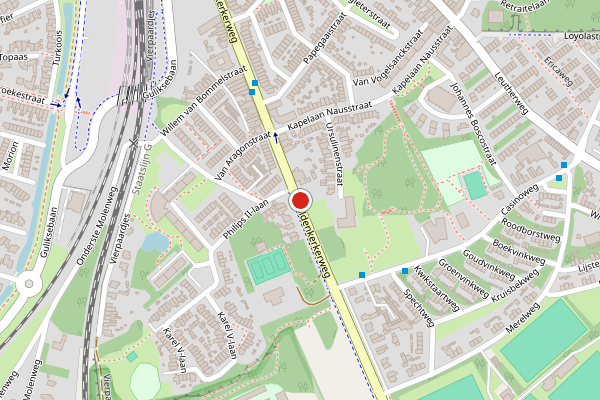 Brandweer-melding op Kaldenkerkerweg, Venlo op 24 juli, kaart-overzicht