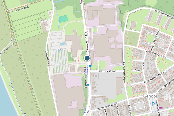 Politie-melding op Sint Urbanusweg, Venlo op 24 juli, kaart-overzicht