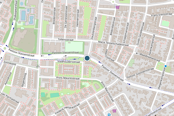 Politie-melding op Pastoor Stassenstraat, Venlo op 25 juli, kaart-overzicht