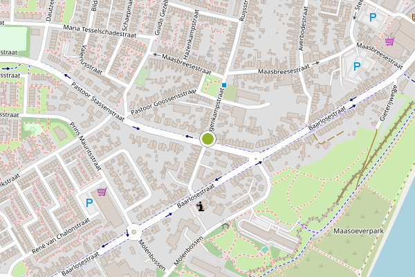 Ambulance-melding op Vliegenkampstraat, Venlo op 26 juli, kaart-overzicht