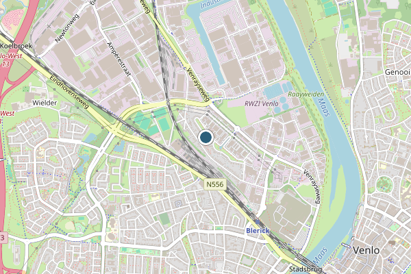 Politie-melding op Venlo op 27 juli, kaart-overzicht
