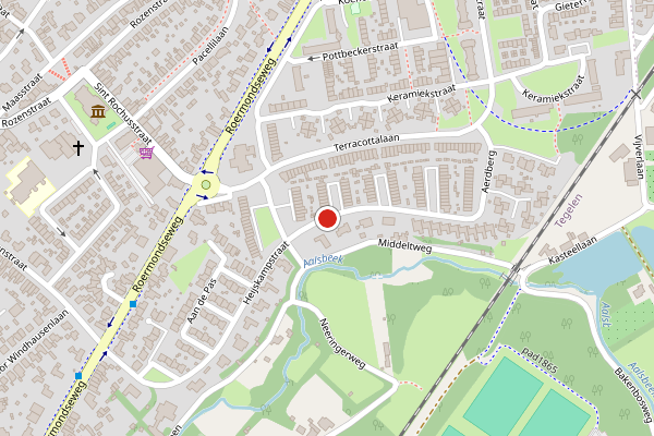 Brandweer-melding op Heijskampstraat, Steyl op 28 juni, kaart-overzicht