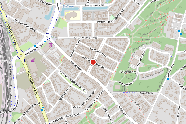 Brandweer-melding op Sint Ignatiusstraat, Venlo op 16 mei, kaart-overzicht