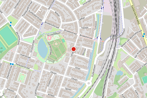Brandweer-melding op Langstraat, Venlo op 14 mei, kaart-overzicht