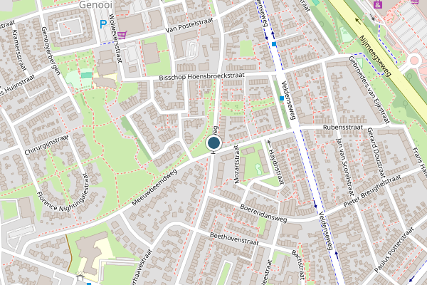 Politie-melding op Hogeweg, Venlo op 14 mei, kaart-overzicht