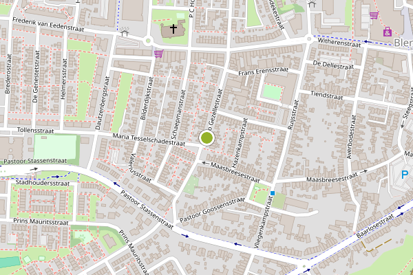 Ambulance-melding op Guido Gezellestraat, Venlo op 28 juli, kaart-overzicht