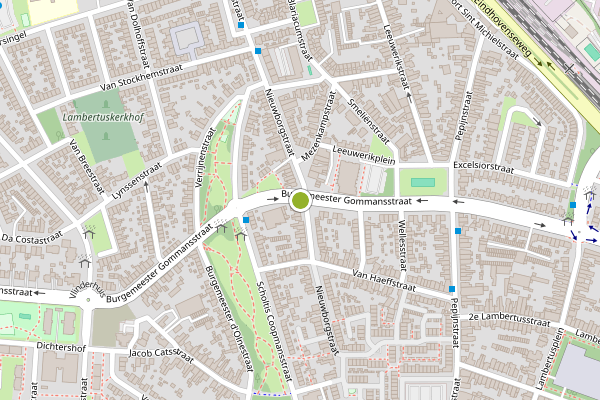 Ambulance-melding op Burgemeester Gommansstraat, Venlo op 28 juli, kaart-overzicht