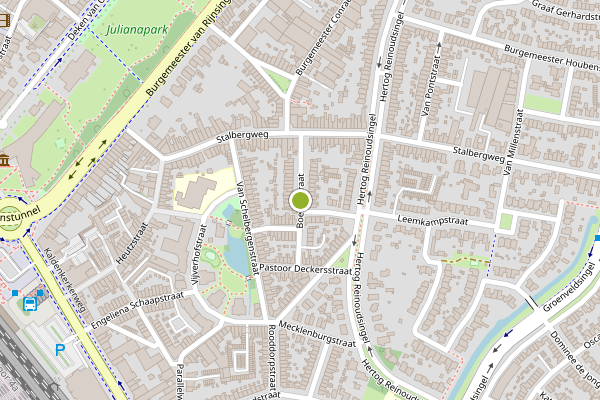 Ambulance-melding op Boenerstraat, Venlo op 30 juli, kaart-overzicht