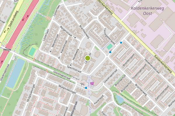 Ambulance-melding op Landweer, Tegelen op 30 juli, kaart-overzicht