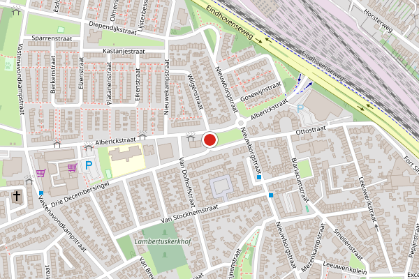 Brandweer-melding op Drie Decembersingel, Venlo op 19 mei, kaart-overzicht