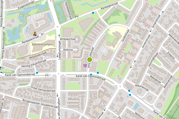 Ambulance-melding op Vinckenhofstraat, Venlo op 2 augustus, kaart-overzicht