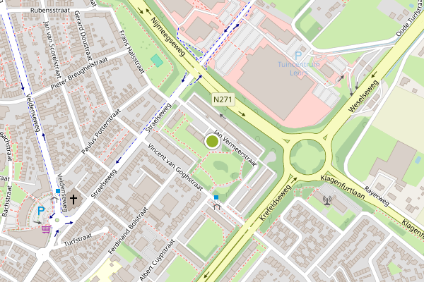 Ambulance-melding op Jan Vermeerstraat, Venlo op 2 augustus, kaart-overzicht