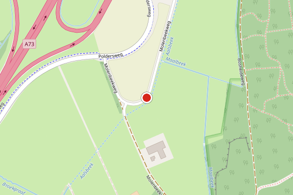 Brandweer-melding op Molenbeekweg, Belfeld op 3 augustus, kaart-overzicht