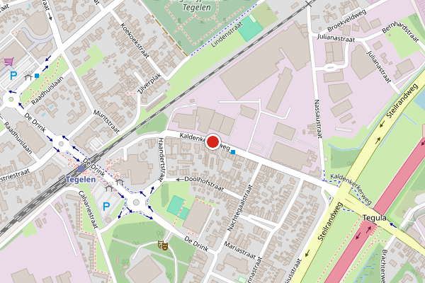Brandweer-melding op Kaldenkerkerweg, Venlo op 20 mei, kaart-overzicht