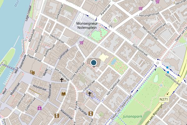 Politie-melding op Sint Martinusstraat, Venlo op 20 mei, kaart-overzicht