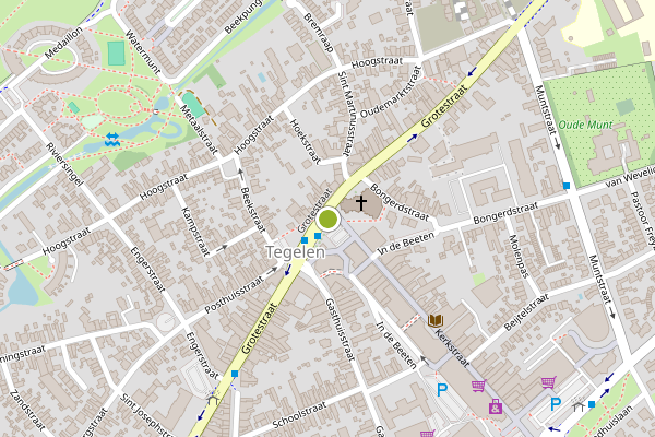 Ambulance-melding op Grotestraat, Tegelen op 5 augustus, kaart-overzicht