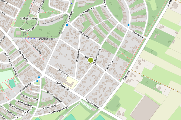 Ambulance-melding op Dahliaweg, Venlo op 6 augustus, kaart-overzicht