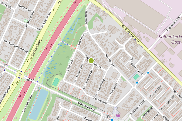 Ambulance-melding op Reigerstraat, Tegelen op 6 augustus, kaart-overzicht