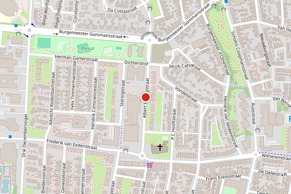 Brandweer-melding op Albert Verweystraat, Venlo op 6 augustus, kaart-overzicht