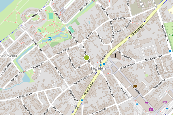 Ambulance-melding op Beekstraat, Tegelen op 6 augustus, kaart-overzicht