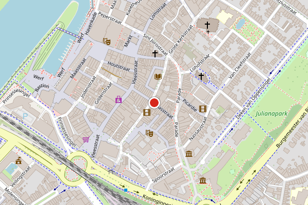 Brandweer-melding op Klaasstraat, Venlo op 7 augustus, kaart-overzicht