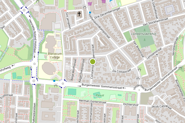 Ambulance-melding op Constantijn Huygensstraat, Venlo op 23 mei, kaart-overzicht