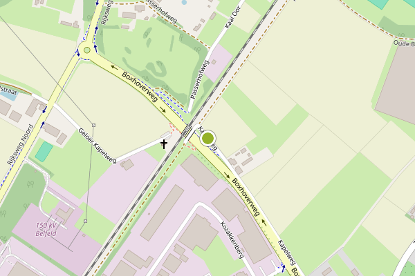 Ambulance-melding op Kapelweg, Belfeld op 22 mei, kaart-overzicht