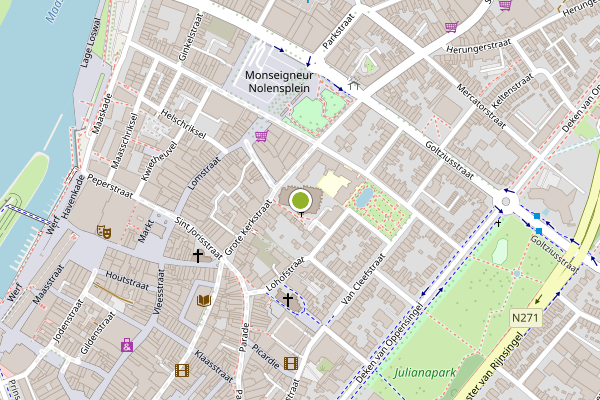 Ambulance-melding op Sint Martinusstraat, Venlo op 24 mei, kaart-overzicht